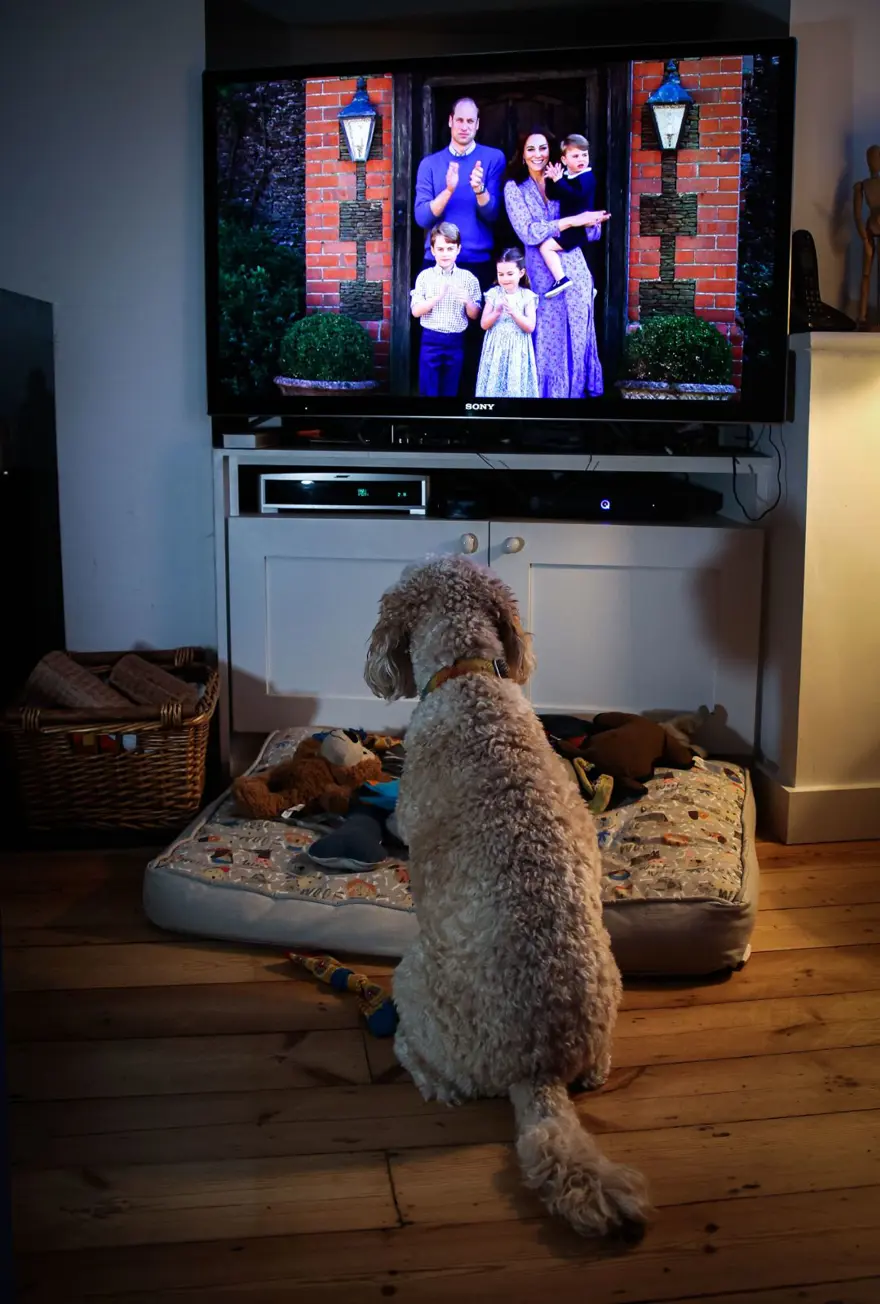 Kate Middleton ve Prens William çocuklarıyla alkış eylemine katıldı 2