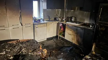 Bolu'da mutfakta başlayan yangın evi yaktı