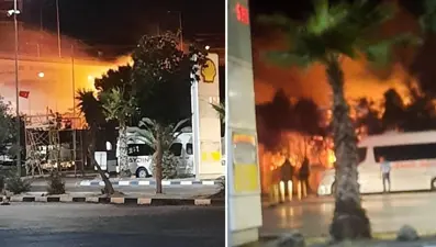 İzmir Otogarı'nda yangın