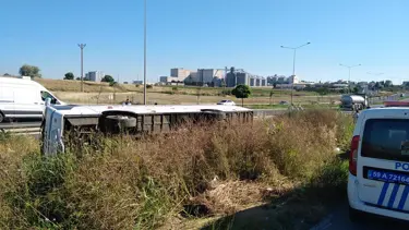 Tekirdağ'da işçileri taşıyan servis aracı devrildi: 8 yaralı