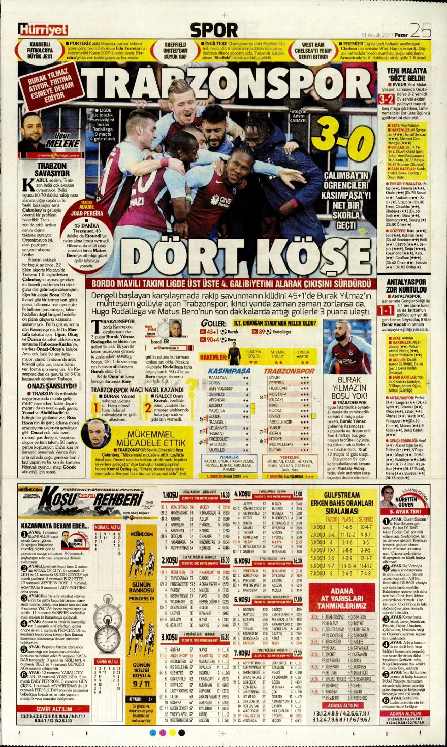 Günün spor gazeteleri (10 Aralık 2017) 16 Günün spor gazeteleri (10 Aralık 2017) 16