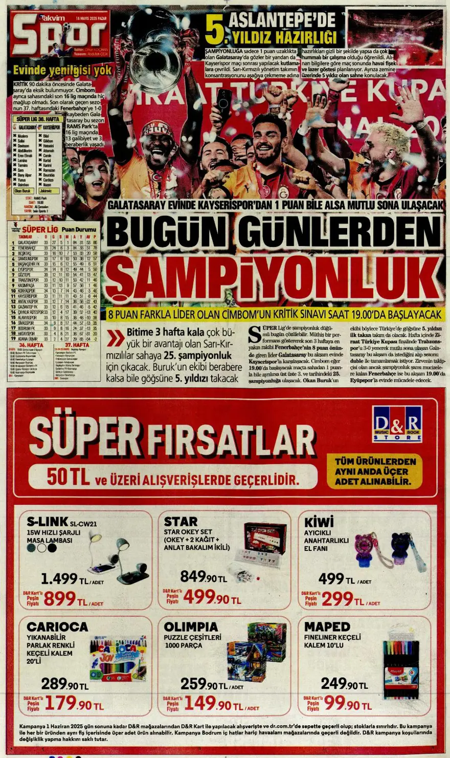 "Devler Ligi hediyesi Silva" (18 Mayıs 2025 spor manşetleri) 25 "Devler Ligi hediyesi Silva" (18 Mayıs 2025 spor manşetleri) 25
