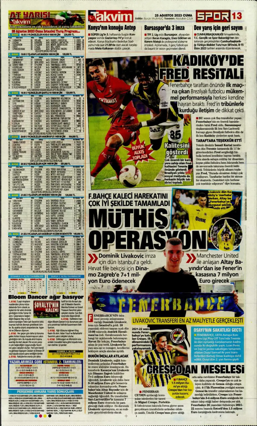 "Aslan'da son aday Salih Özcan" (25 Ağustos 2023 spor manşetleri) 12