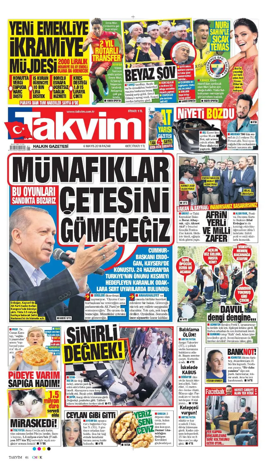 Günün gazete manşetleri - 6 Mayıs 2018 5