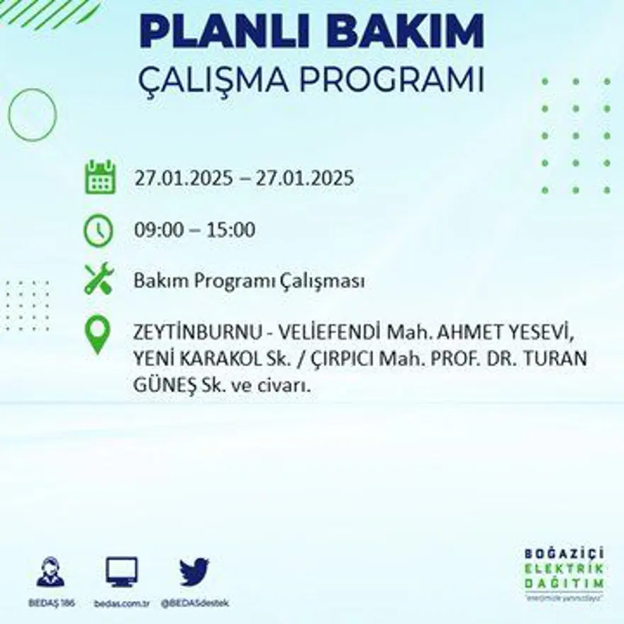 İstanbul'un birçok ilçesinde elektrik kesintisi: Avcılar'da elektrikler ne zaman gelecek? BEDAŞ kesinti programı 47