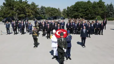 Devlet erkanından Anıtkabir ziyareti (Büyük zaferin 100. yılı)
