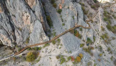 Kazankaya Kanyonu sonbaharda nefes kesiyor