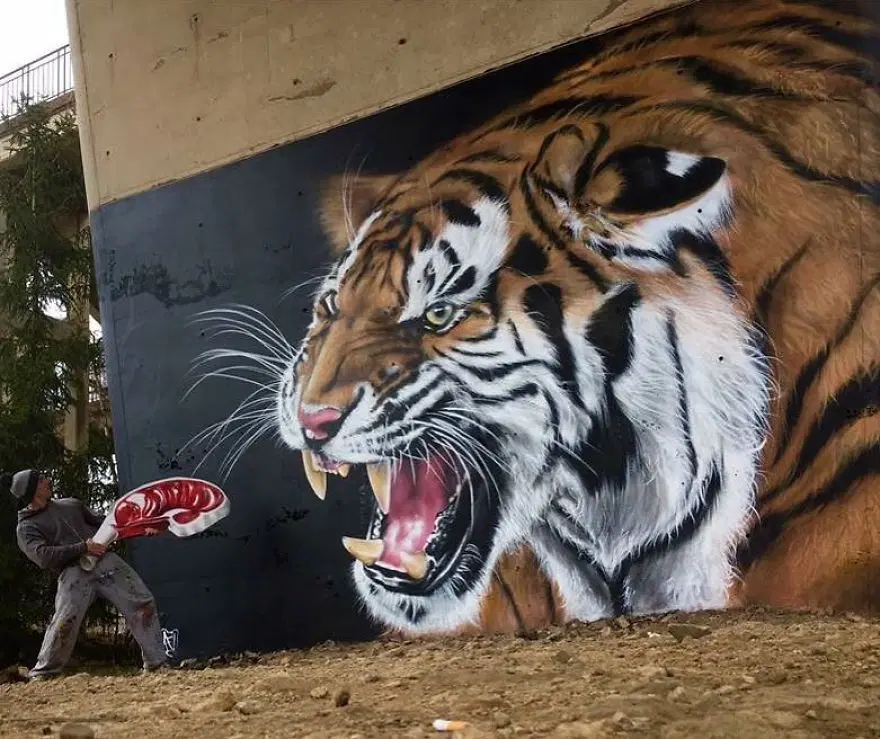 Fransız sokak sanatçısından 3 boyutlu grafitiler 45