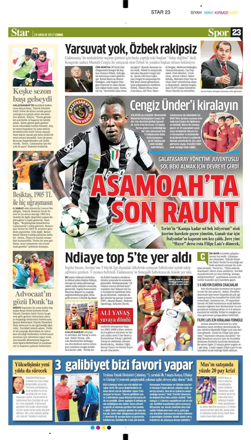 Günün spor gazeteleri (29 Aralık 2017) 17