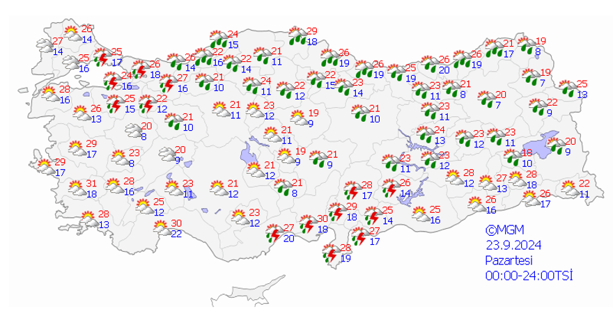Yeni haftada yağışlar devam edecek, sıcaklık düşecek (5 günlük hava tahmini raporu) 13