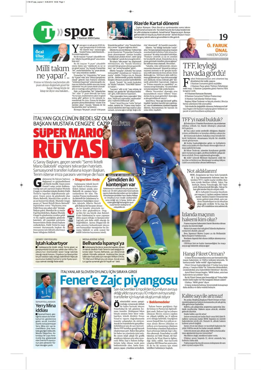 Günün spor manşetleri (7 Haziran 2019) 2