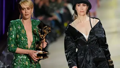 Emmy ödüllü oyuncu Sarah Paulson model oldu: Paris Moda Haftası'na damga vurdu!