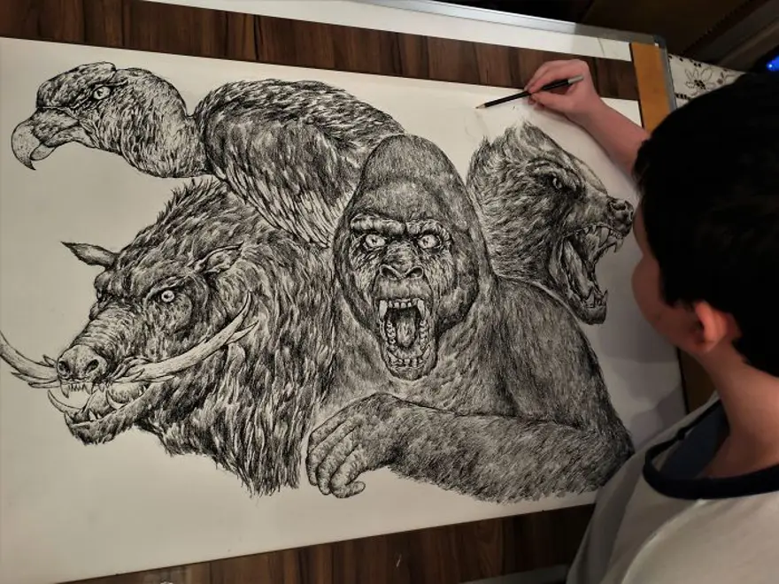 2 yaşında resme başlayan ressamın 16 yaşında yarattığı eserler 17