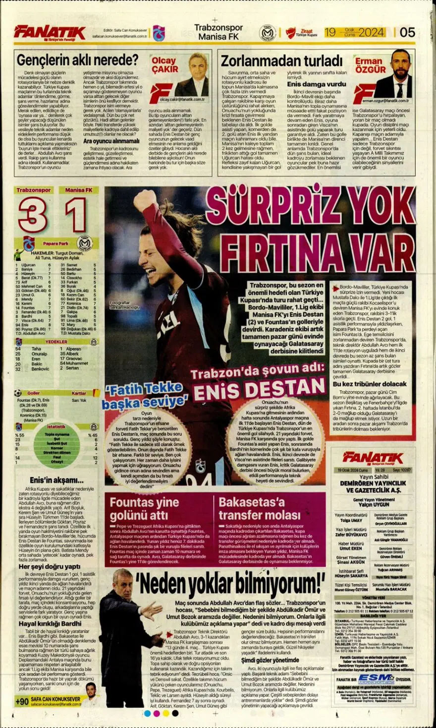 "Fenerbahçe'ye yeni Alex" (19 Ocak 2024 spor manşetleri) 10 "Fenerbahçe'ye yeni Alex" (19 Ocak 2024 spor manşetleri) 10