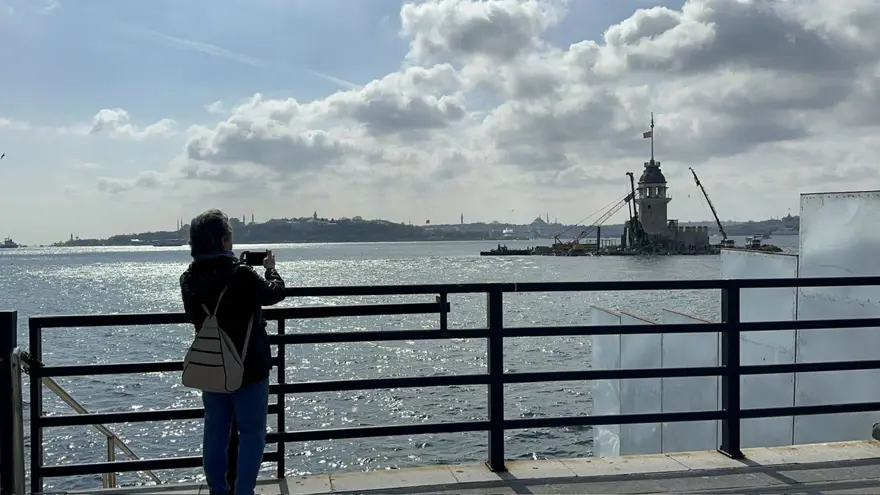 Kız Kulesi'nin çevresindeki iskeleler kaldırıldı 2