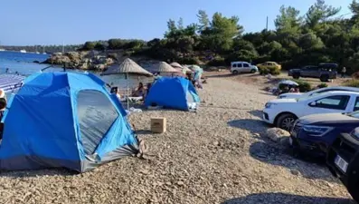 Bodrum'da karavan ve çadırlara denetim