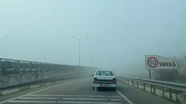 Çorum'da yoğun sis ulaşımı olumsuz etkiledi