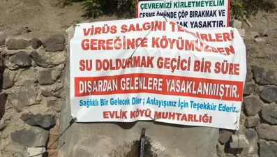 Muhtar köy çeşmesinden su doldurmayı yasakladı!