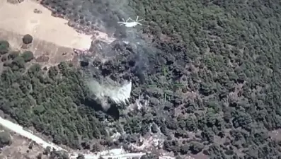 Muğla-Aydın sınırında orman yangını (Alevler kontrol altına alındı)