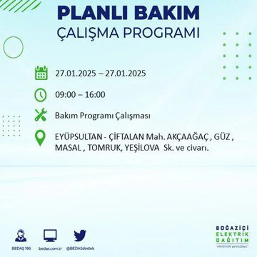 İstanbul'un birçok ilçesinde elektrik kesintisi: Avcılar'da elektrikler ne zaman gelecek? BEDAŞ kesinti programı 27