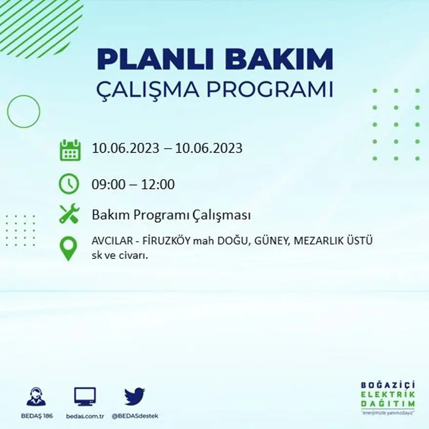 İstanbul'un birçok ilçesinde elektrik kesintisi: BEDAŞ kesinti programını paylaştı 4