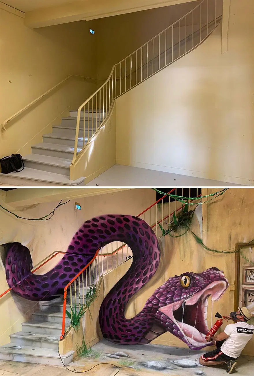 Fransız sokak sanatçısından 3 boyutlu grafitiler 31
