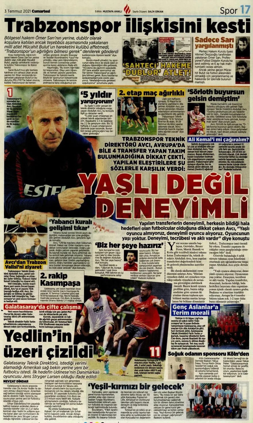 Günün spor manşetleri (3 Temmuz 2021) 8