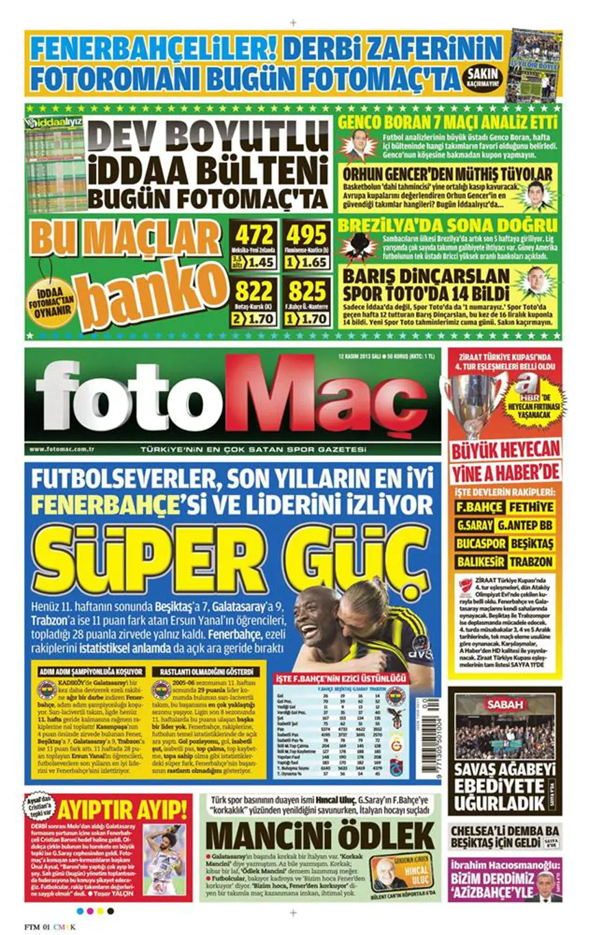 Günün manşetleri - 12 Kasım 2013 19 Günün manşetleri - 12 Kasım 2013 19
