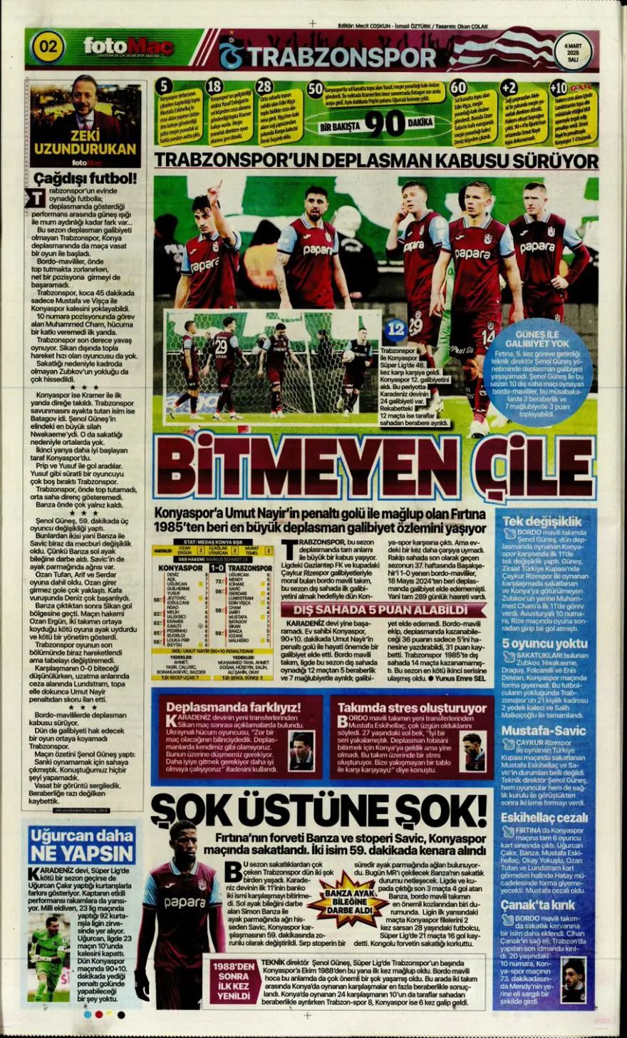 "Hedefte Buruk var" (4 Mart 2025 spor manşetleri) 15
