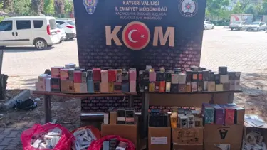 Kayseri'de kaçak parfüm operasyonu: 2 gözaltı