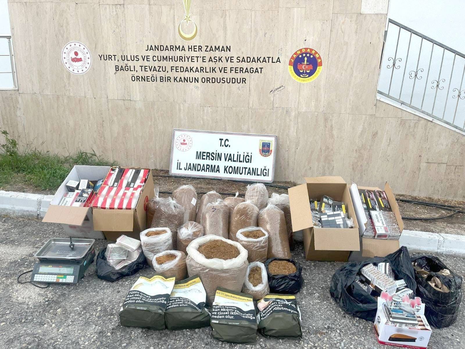 Mersin'de kaçak sigara ticareti yapan şüpheli yakalandı