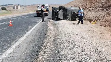 Askeri araç devrildi: 1 şehit