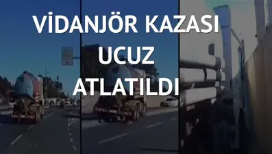 Aşırı hızlı vidanjör refüje çıkıp duvara çarptı