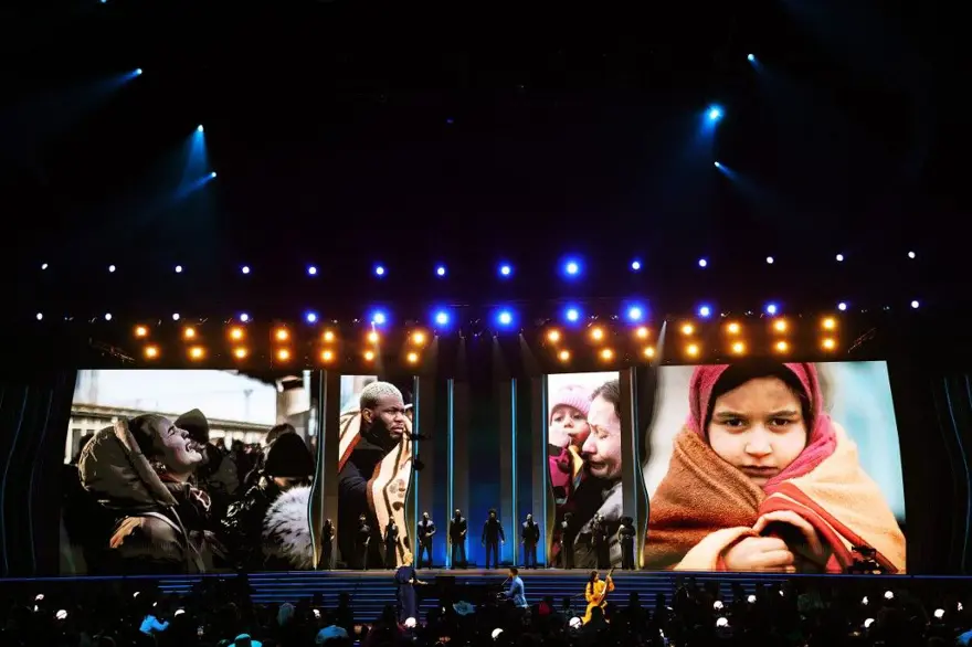 Ukrayna Devlet BaşkanıVolodimir Zelenski 2022 Grammy Ödülleri'nde konuştu 10