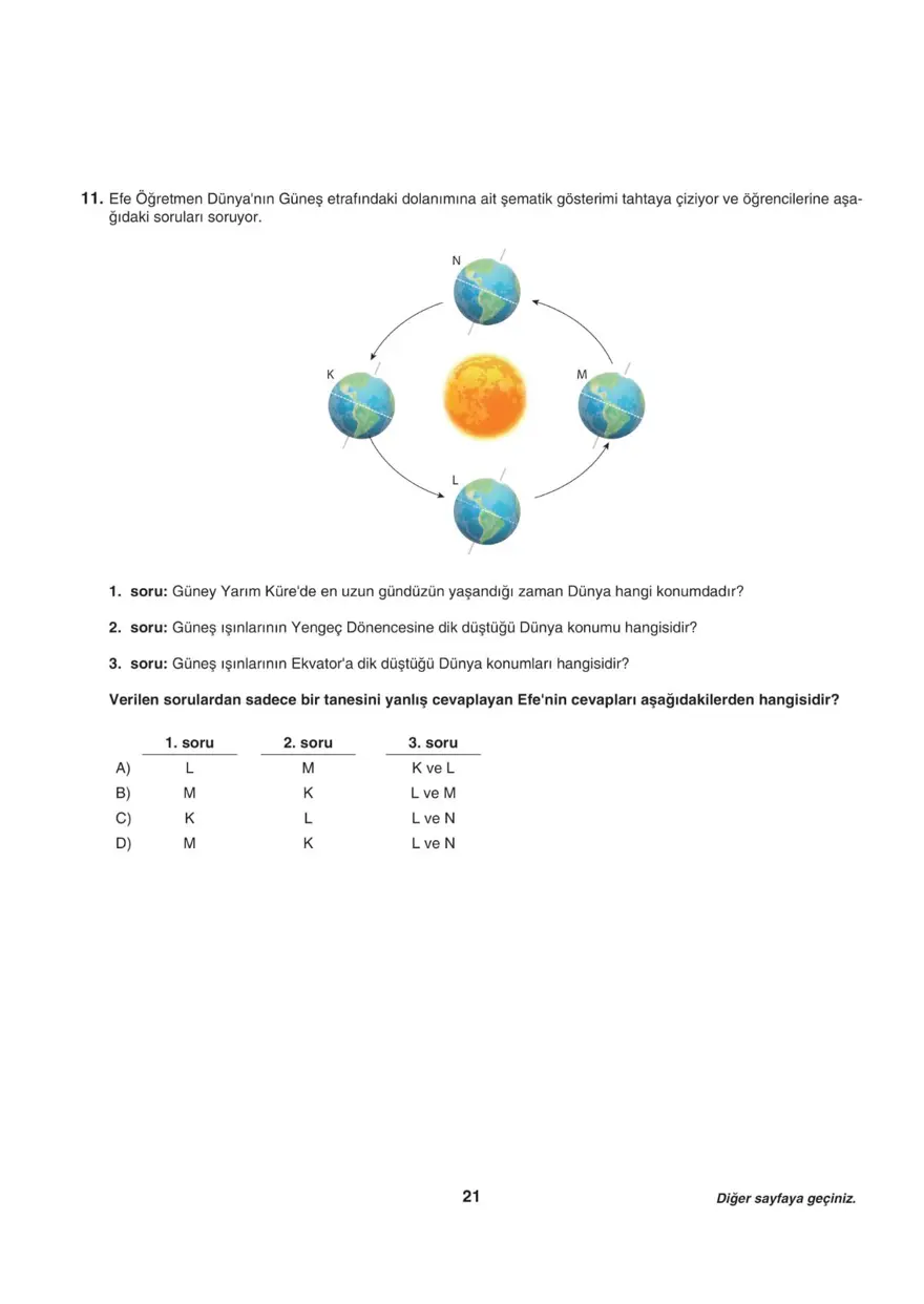 Uğur Okulları LGS-1 sayısal deneme sınavı 20