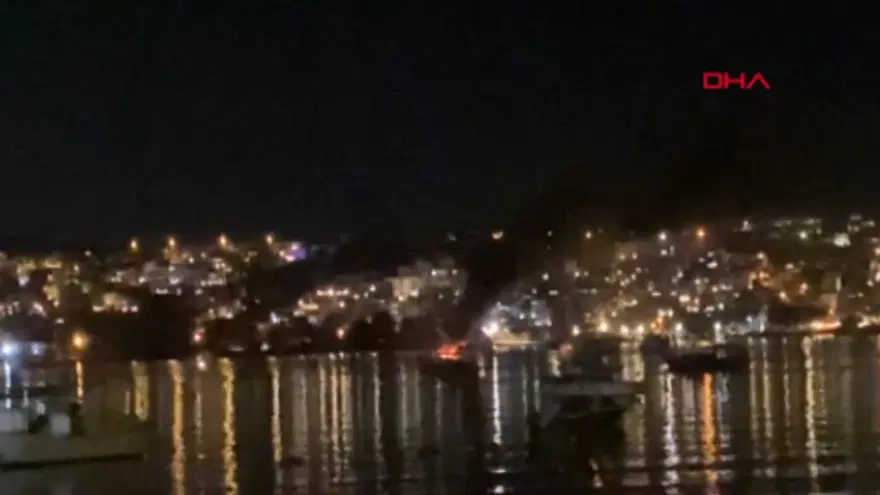 Bodrum’dabotta patlama ve yangın: Kaptan denize atlayarak kurtuldu 
