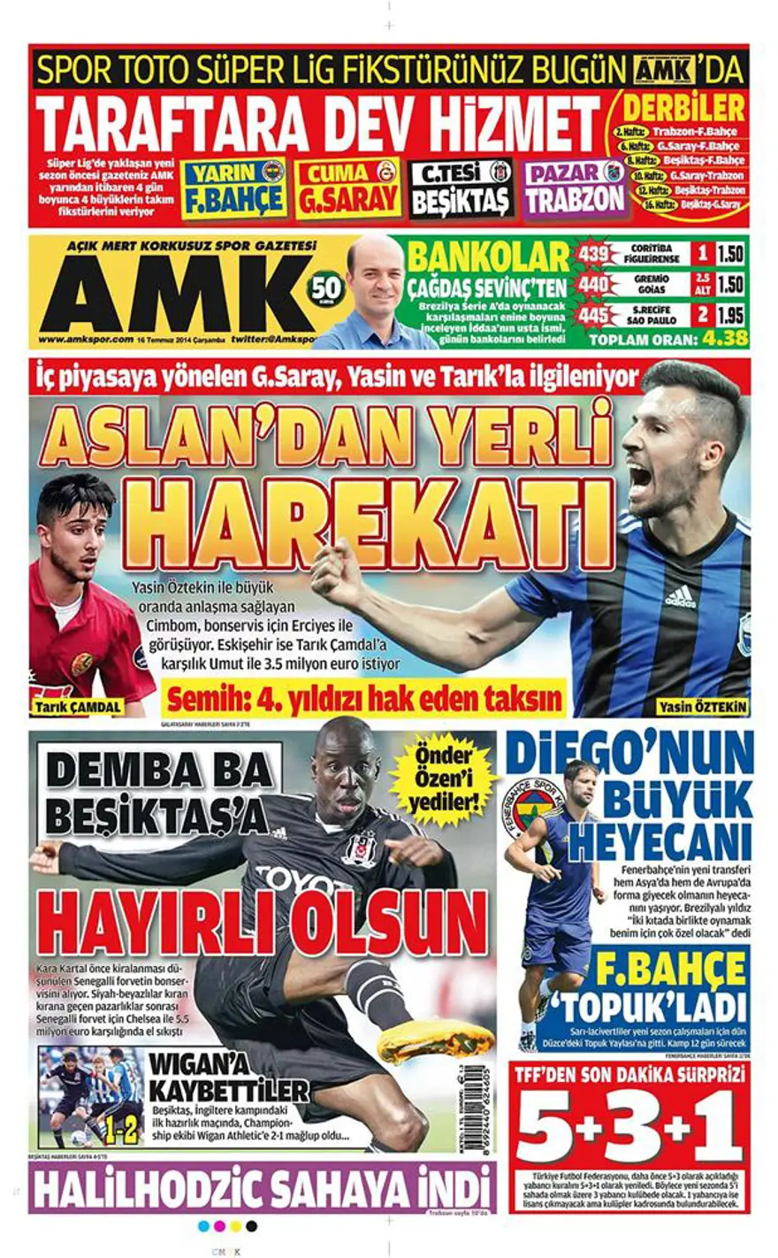 Günün gazete manşetleri - 16 Temmuz 2014 19 Günün gazete manşetleri - 16 Temmuz 2014 19