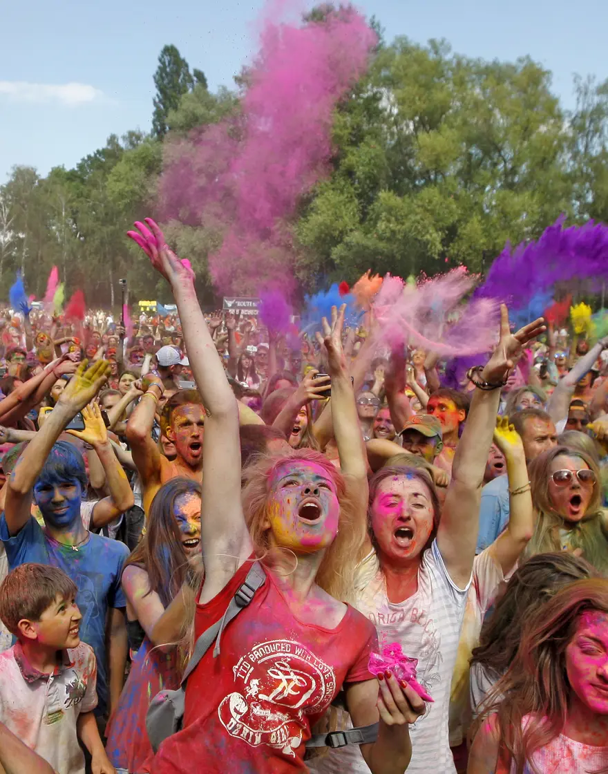 Kiev'de Holi Festivali 16