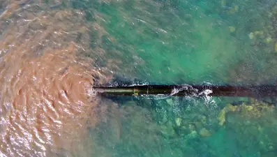 Didim'de kirli suyun arıtılmadan denize boşaltıldığı ihbarına inceleme