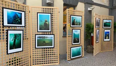 Su altındaki şehir Şanlıurfa Halfeti'de çekilen fotoğraflar İtalya'da sergileniyor