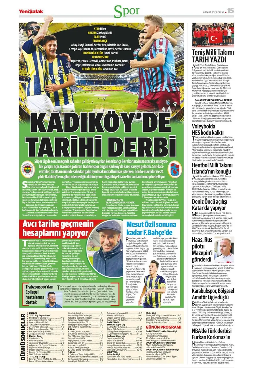 Günün spor manşetleri (6 Mart 2022) 17 Günün spor manşetleri (6 Mart 2022) 17
