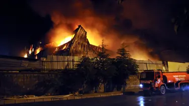 Kayseri'de fabrika yangını