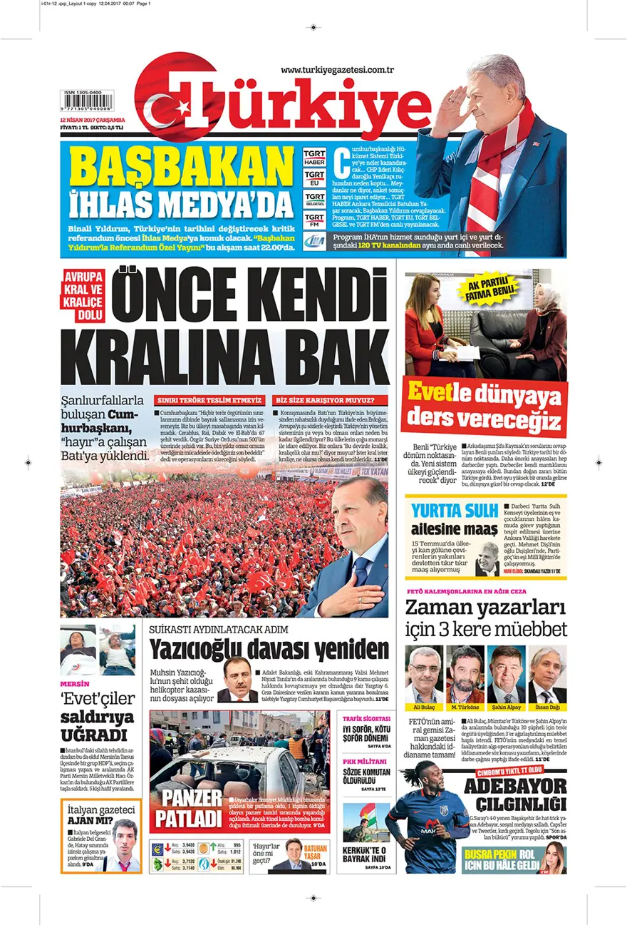Günün gazete manşetleri - 12 Nisan 2017 4