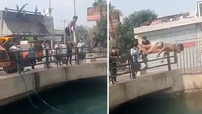 Adana'da çocukların tehlikeli eğlencesi