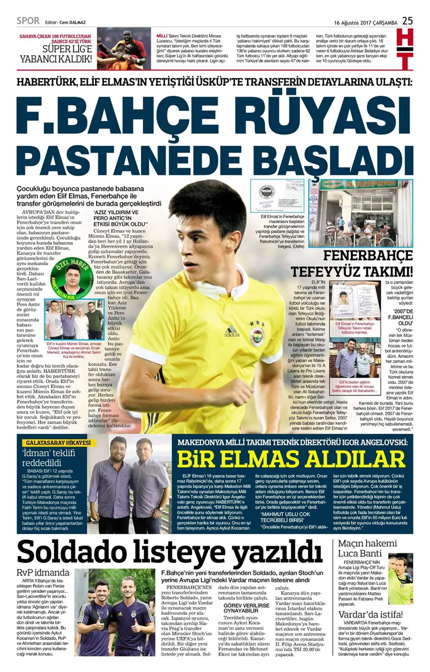 Günün spor gazeteleri (Transfer haberleri - 16 Ağustos 2017) 14