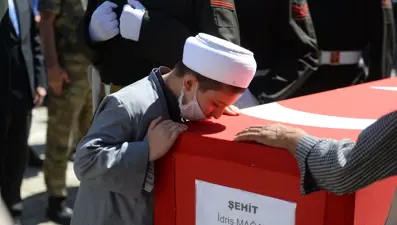 İdlib şehidine veda