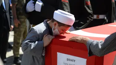İdlib şehidine veda
