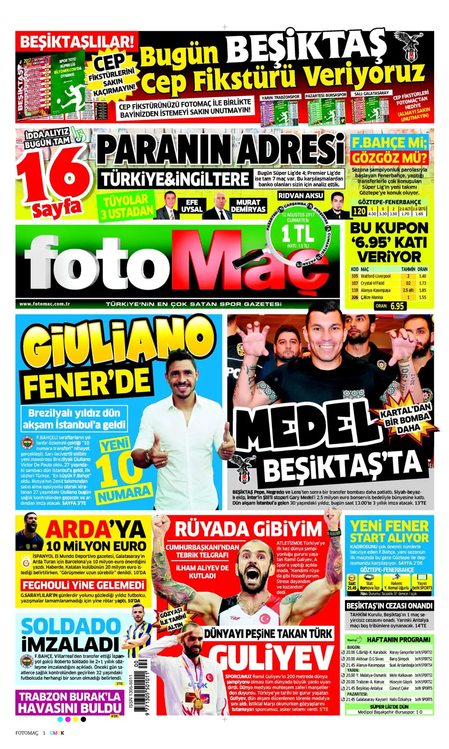 Günün gazete manşetleri - 12.08.2017 19 Günün gazete manşetleri - 12.08.2017 19