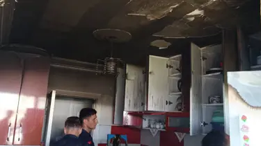 Alanya'da apartman dairesinde yangın