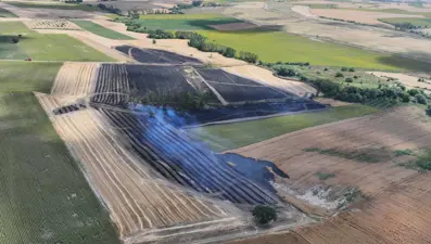 Edirne'de buğday fabrikasında yangın